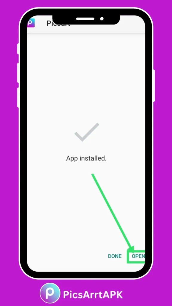 PicsArt MOD APK App Open