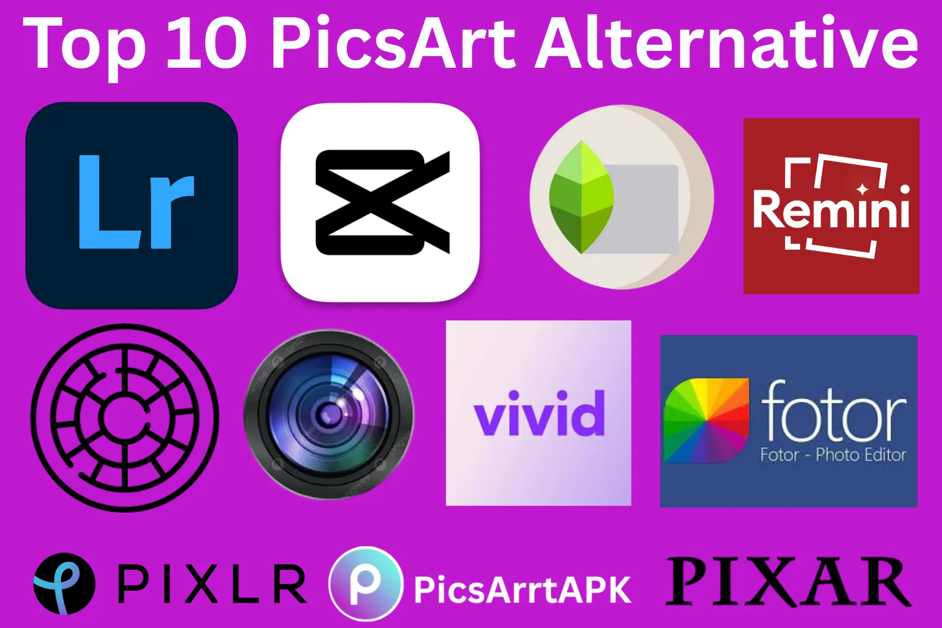 Top 10 PicsArt Alternative
