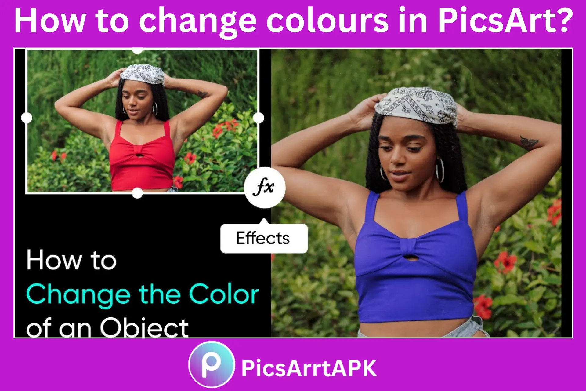 change colours in PicsArt